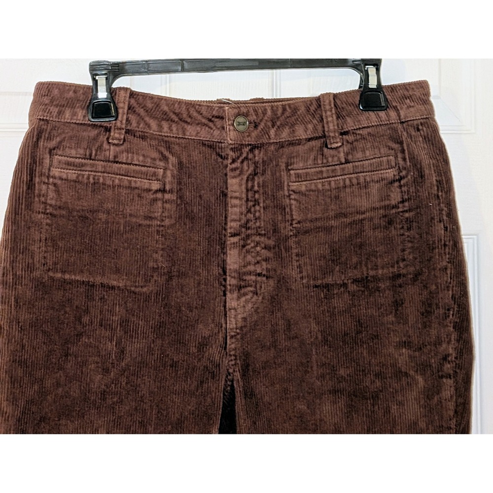J.Crew Brown Corduroy Flare Leg Pants High Rise Womens Size 30 $158 NWT Flaw - Picture 10 of 11
